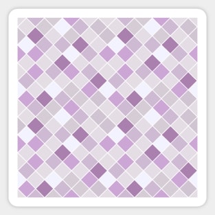 Lilac Purple Check Pattern Sticker